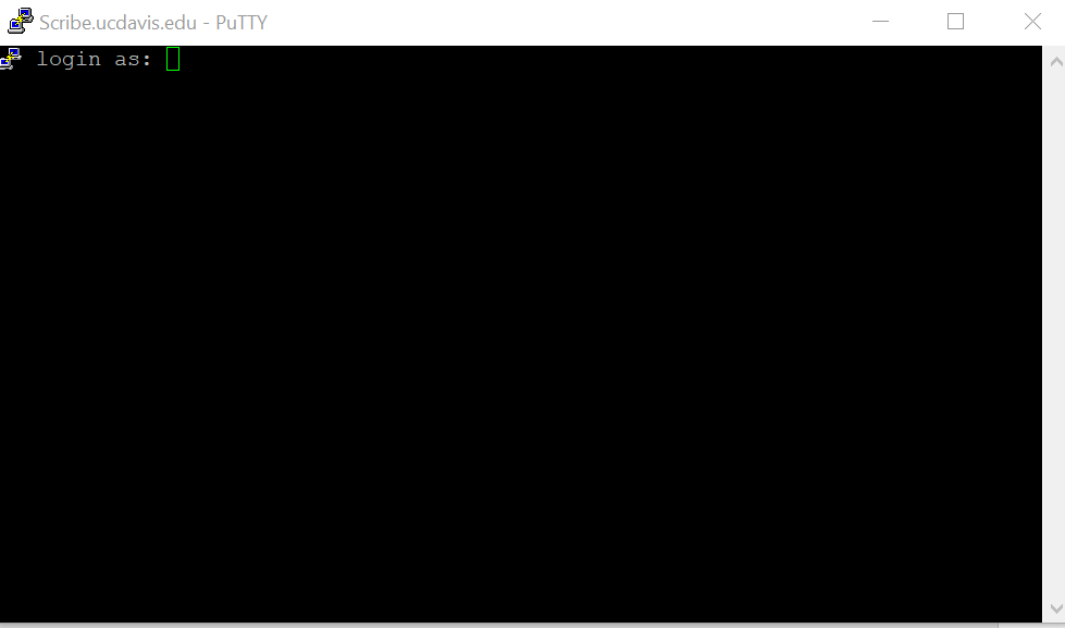 PuTTY login prompt